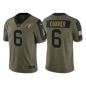 Wholesale Cheap Men\'s Arizona Cardinals #6 James Conner 2021 Salute To Service Olive Limited Jersey