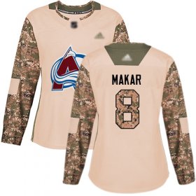 Wholesale Cheap Adidas Avalanche #8 Cale Makar Camo Authentic 2017 Veterans Day Women\'s Stitched NHL Jersey