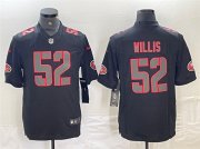 Cheap Men's San Francisco 49ers #52 Patrick Willis Black Impact Limited Stitched Jersey