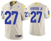 Wholesale Cheap Men's Los Angeles Rams #27 Darrell Henderson Jr. Cream Vapor Untouchable Stitched Football Jersey