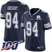 Wholesale Cheap Nike Cowboys #94 Randy Gregory Navy Blue Team Color Men's Stitched With Established In 1960 Patch NFL 100th Season Vapor Untouchable Limited Jersey