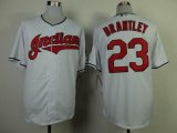 Wholesale Cheap Indians #23 Michael Brantley White Cool Base Stitched MLB Jersey