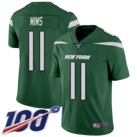 Wholesale Cheap Nike Jets #11 Denzel Mim Green Team Color Men\'s Stitched NFL 100th Season Vapor Untouchable Limited Jersey