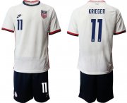 Wholesale Cheap Men 2020-2021 Season National team United States home white 11 Soccer Jersey