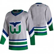 Wholesale Cheap Carolina Hurricanes Blank Grey Men's Adidas 2020-21 Reverse Retro Alternate NHL Jersey