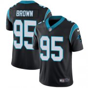 Wholesale Cheap Nike Panthers #95 Derrick Brown Black Team Color Men's Stitched NFL Vapor Untouchable Limited Jersey