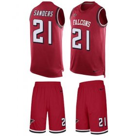 Wholesale Cheap Nike Falcons #21 Deion Sanders Red Team Color Men\'s Stitched NFL Limited Tank Top Suit Jersey