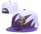 Wholesale Cheap NFL Minnesota Vikings Team Logo Purple White Adjustable Hat