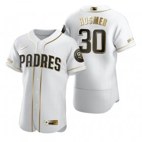 Wholesale Cheap San Diego Padres #30 Eric Hosmer White Nike Men\'s Authentic Golden Edition MLB Jersey