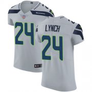 Wholesale Cheap Nike Seahawks #24 Marshawn Lynch Grey Alternate Men's Stitched NFL Vapor Untouchable Elite Jersey
