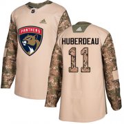 Wholesale Cheap Adidas Panthers #11 Jonathan Huberdeau Camo Authentic 2017 Veterans Day Stitched Youth NHL Jersey