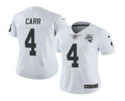 Wholesale Cheap Women's Las Vegas Raiders White #4 Derek Carr 2020 Inaugural Season Vapor Untouchable Limited Stitched Jersey