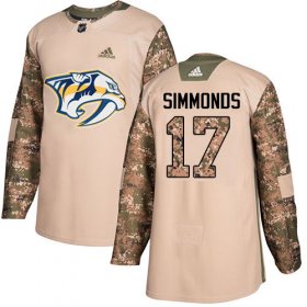 Wholesale Cheap Adidas Predators #17 Wayne Simmonds Camo Authentic 2017 Veterans Day Stitched NHL Jersey
