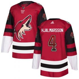Wholesale Cheap Adidas Coyotes #4 Niklas Hjalmarsson Maroon Home Authentic Drift Fashion Stitched NHL Jersey