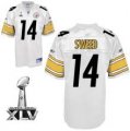 Wholesale Cheap Steelers #14 Limas Sweed White Super Bowl XLV Stitched NFL Jersey