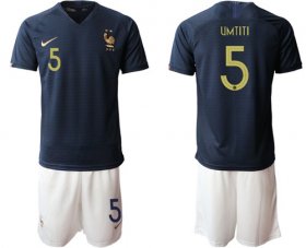 Wholesale Cheap France #5 Umtiti Home Soccer Country Jersey