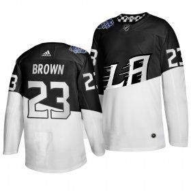 Wholesale Cheap Adidas Los Angeles Kings #23 Dustin Brown Men\'s 2020 Stadium Series White Black Stitched NHL Jersey