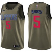 Wholesale Cheap Nike Clippers #5 Montrezl Harrell Green NBA Swingman Salute to Service Jersey