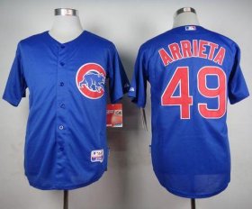 Wholesale Cheap Cubs #49 Jake Arrieta Blue Alternate Cool Base Stitched MLB Jersey