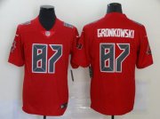 Wholesale Cheap Men's Tampa Bay Buccaneers #87 Rob Gronkowski Red 2020 Color Rush Fashion NFL Nike Limited Jersey