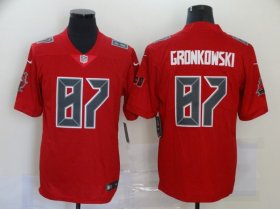 Wholesale Cheap Men\'s Tampa Bay Buccaneers #87 Rob Gronkowski Red 2020 Color Rush Fashion NFL Nike Limited Jersey