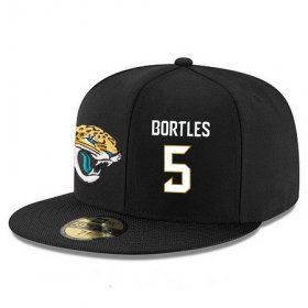Wholesale Cheap Jacksonville Jaguars #5 Blake Bortles Snapback Cap NFL Player Black with White Number Stitched Hat