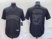 Wholesale Cheap Men's Houston Astros #27 Jose Altuve Black Pullover Turn Back The Clock Stitched Cool Base Jersey