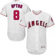 Wholesale Cheap Angels of Anaheim #8 Justin Upton White Flexbase Authentic Collection Stitched MLB Jersey