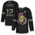 Wholesale Cheap Adidas Senators #12 Marian Gaborik Black Authentic Classic Stitched NHL Jersey