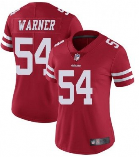 Wholesale Cheap Women\'s San Francisco 49ers #54 Fred Warner Red Team Color Vapor Untouchable Limited Player Football Jersey