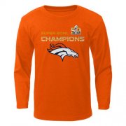 Wholesale Cheap Denver Broncos Preschool Super Bowl 50 Champions Stacker Long Sleeve T-Shirt Orange