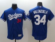 Wholesale Cheap Dodgers #34 Fernando Valenzuela Blue Flexbase Authentic Collection Stitched MLB Jersey
