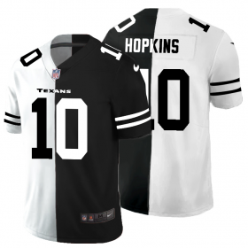 Cheap Houston Texans #10 DeAndre Hopkins Men\'s Black V White Peace Split Nike Vapor Untouchable Limited NFL Jersey