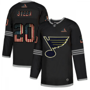 Wholesale Cheap St. Louis Blues #20 Alexander Steen Adidas Men's Black USA Flag Limited NHL Jersey