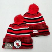 Wholesale Cheap Arizona Cardinals Team Logo Red 100th Season Pom Knit Hat YD