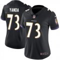 Wholesale Cheap Nike Ravens #73 Marshal Yanda Black Alternate Women's Stitched NFL Vapor Untouchable Limited Jersey