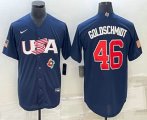 Cheap Men's USA Baseball #46 Paul Goldschmidt 2023 Navy World Baseball Classic Stitched Jerseys