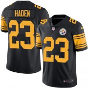 Wholesale Cheap Nike Steelers #23 Joe Haden Black Youth Stitched NFL Limited Rush Jersey