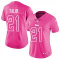 Wholesale Cheap Nike Rams #21 Aqib Talib Pink Women's Stitched NFL Limited Rush Fashion Jersey