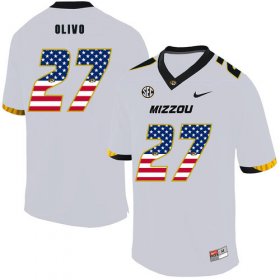 Wholesale Cheap Missouri Tigers 27 Brock Olivo White USA Flag Nike College Football Jersey
