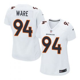 Wholesale Cheap Nike Broncos #94 DeMarcus Ware White Women\'s Stitched NFL Game Event Jersey