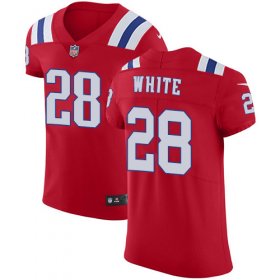 Wholesale Cheap Nike Patriots #28 James White Red Alternate Men\'s Stitched NFL Vapor Untouchable Elite Jersey