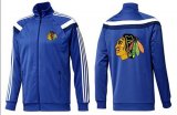 Wholesale Cheap NHL Chicago Blackhawks Zip Jackets Blue-4