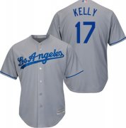 Men's Joe Kelly Grey Road Jersey - #17 Baseball Los Angeles Dodgers Cool Base