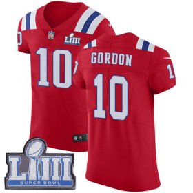 Wholesale Cheap Nike Patriots #10 Josh Gordon Red Alternate Super Bowl LIII Bound Men\'s Stitched NFL Vapor Untouchable Elite Jersey