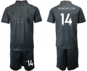 Wholesale Cheap Liverpool #14 Henderson Black Soccer Club Jersey