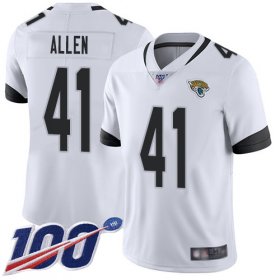Wholesale Cheap Nike Jaguars #41 Josh Allen White Men\'s Stitched NFL 100th Season Vapor Limited Jersey