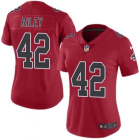 Wholesale Cheap Nike Falcons #42 Duke Riley Red Women\'s Stitched NFL Limited Rush Jersey