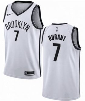 Wholesale Cheap Men\'s Brooklyn Nets #7 Kevin Durant Nike White Swingman 2019-20 Jersey