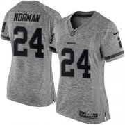 Wholesale Cheap Nike Redskins #24 Josh Norman Gray Women's Stitched NFL Limited Gridiron Gray Jersey